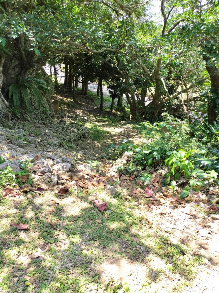 下田原城跡の傾斜